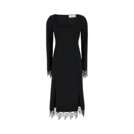Lacde-Detailed Zipped Midi Dress