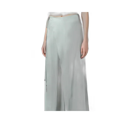 High Waist Wrap-Detail Trousers