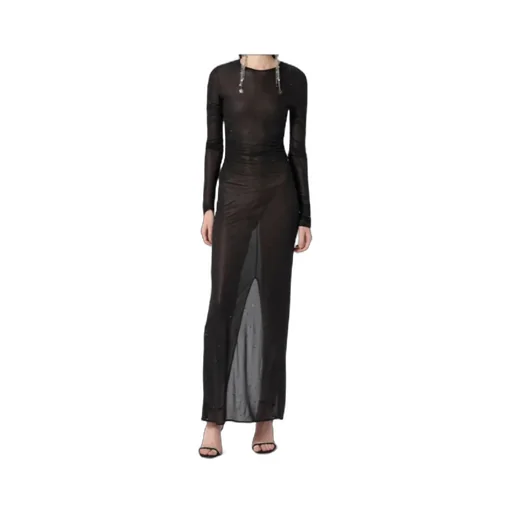 Embroidery Jersey Long Dress