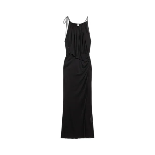 Draped-Detail Maxi Dress