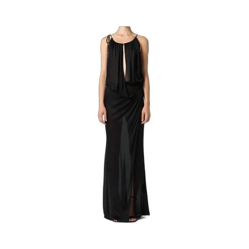 Draped-Detail Maxi Dress