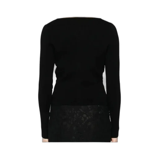 Lace-Trimmed Ribbed Cardigan