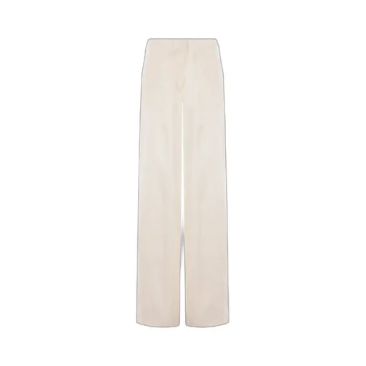 Wide-Leg Gabardine Trousers