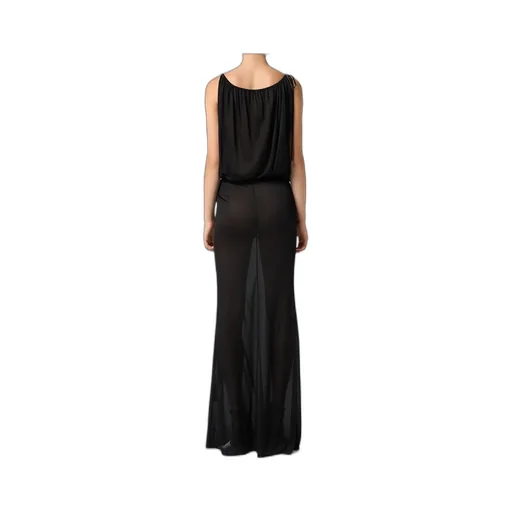 Draped-Detail Maxi Dress