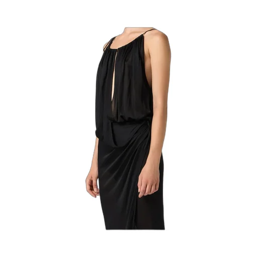 Draped-Detail Maxi Dress