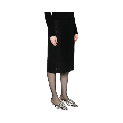 Lace Floral Midi Skirt