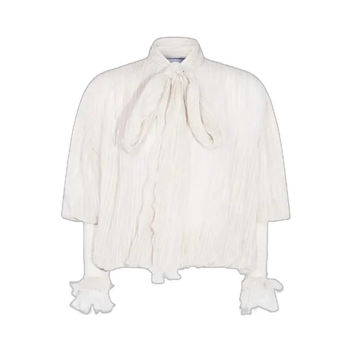 Pleated Blouse In Silk Chiffon