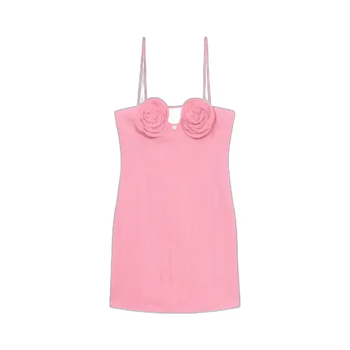 Mini Dress With Rose Details