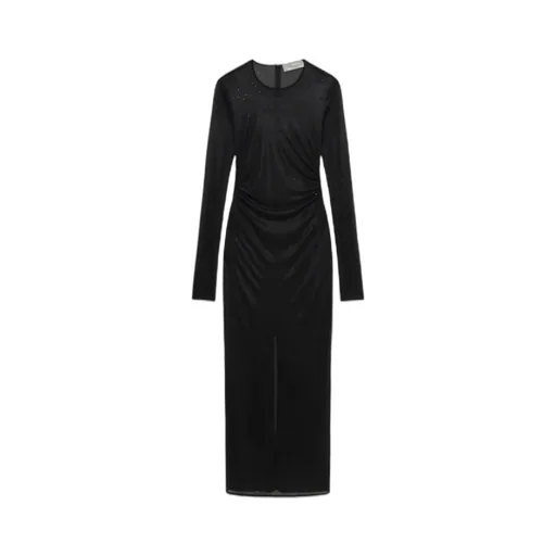Embroidery Jersey Long Dress