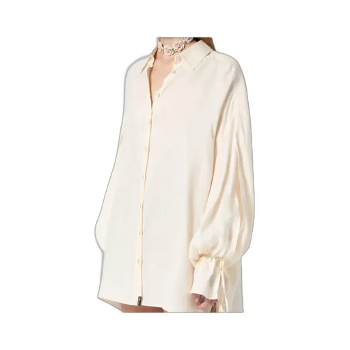 Tied-Cuff Oversized Shirt