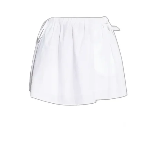 Floral-Appliqué Mini Skirt