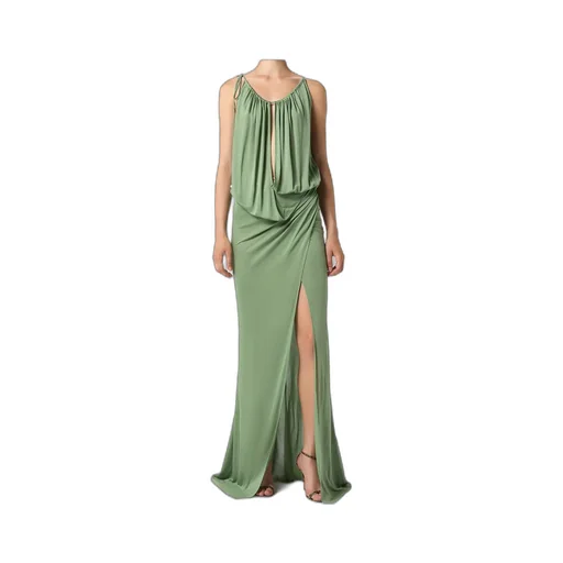 Draped-Detail Maxi Dress
