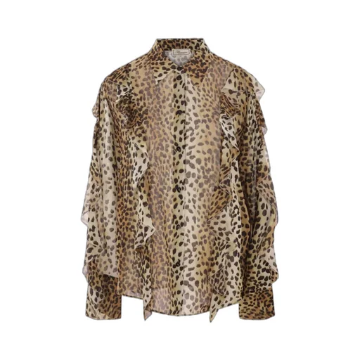Ruffled Chiffon Statement Top