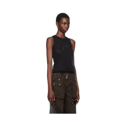 Rhinestone-B Tulle Top