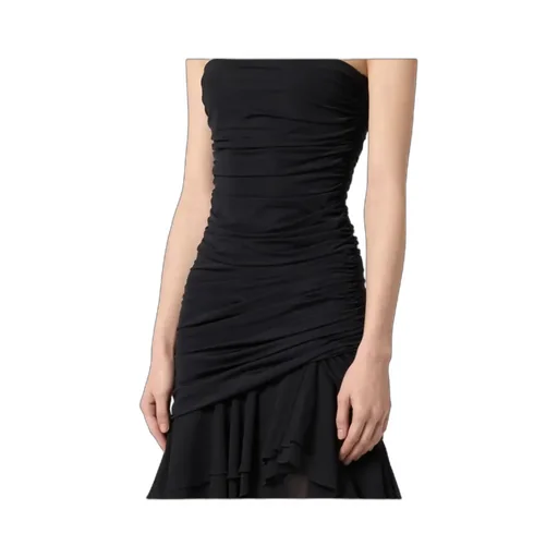 Ruffled Ruched Chiffon Bustier Dress