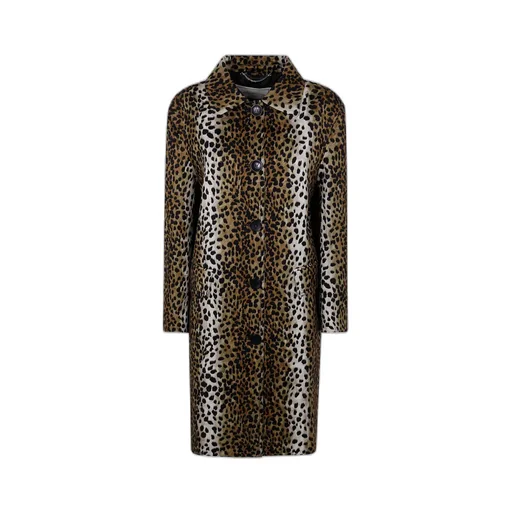 Patterned Button-Up Coat