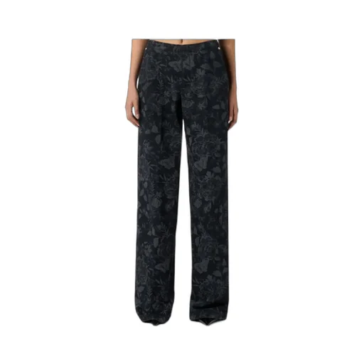 Laser-Print Denim Trousers