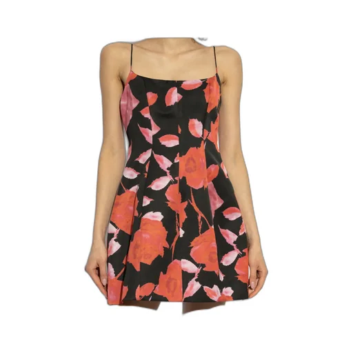 Printed Satin Mini Dress