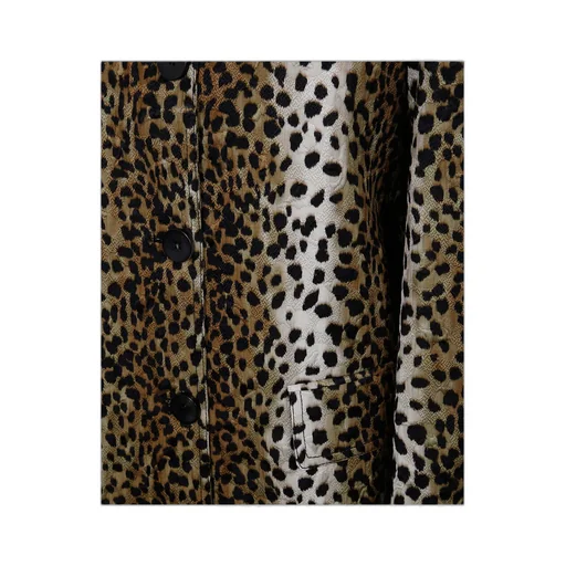 Patterned Button-Up Coat