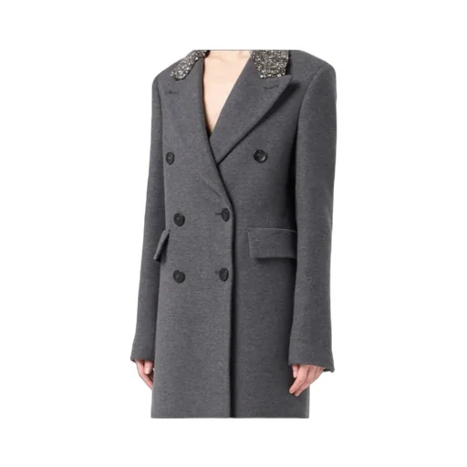 Embellished Double-Breasted Coat