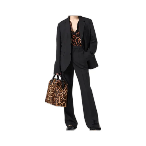 Lettering-Print Single-Breasted Blazer