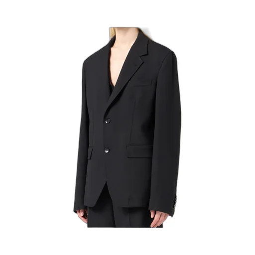 Lettering-Print Single-Breasted Blazer