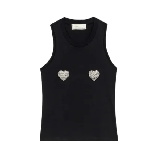 Heart-Appliqué Tank Top