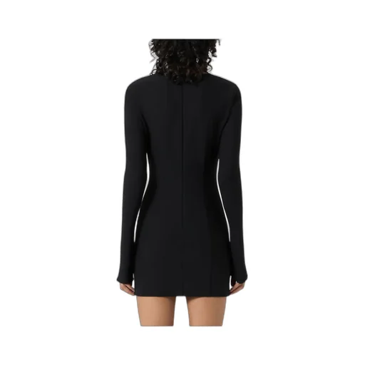 Hollowed-Out Pin Decorated Compact Knitted Dress