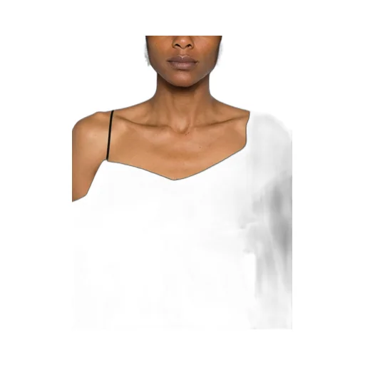 Silk Sheer Ruffled Blouse