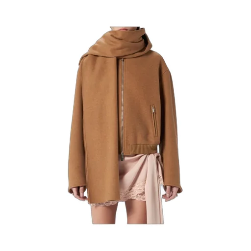 Zipped Felted Bomber Jacket
