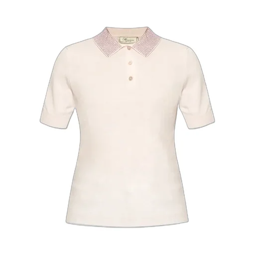 Rhinestone-Embellished Polo Shirt