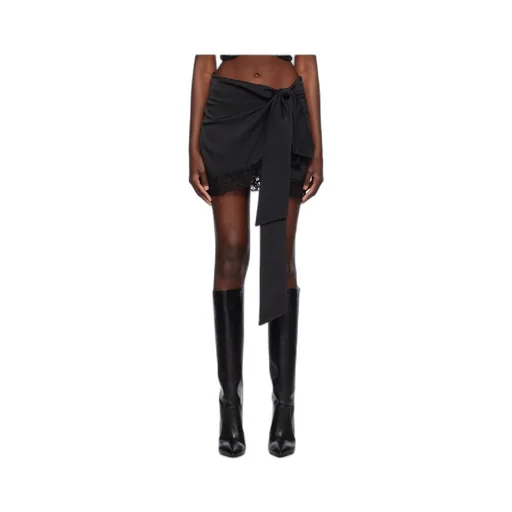 Lace-Trim Mini Skirt