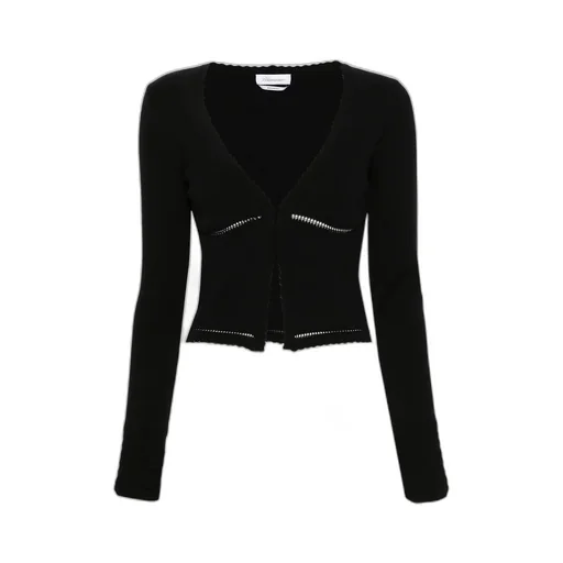 Scalloped V-Neck Cardigan