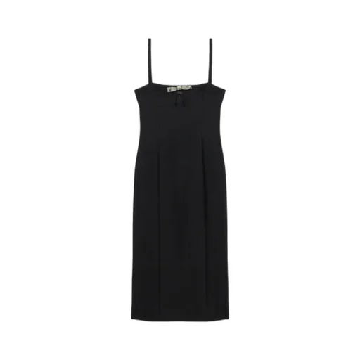 Bow-Embellished Midi Dress