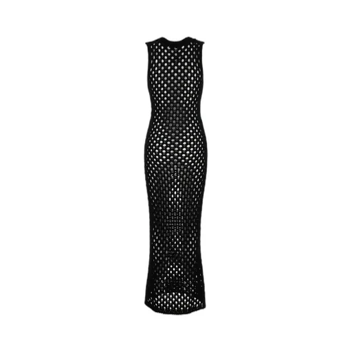 Open Knitwork Long Dress