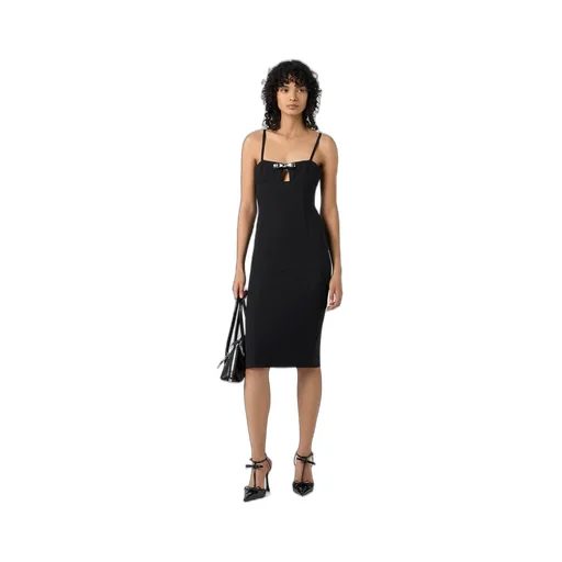 Bow-Embellished Midi Dress