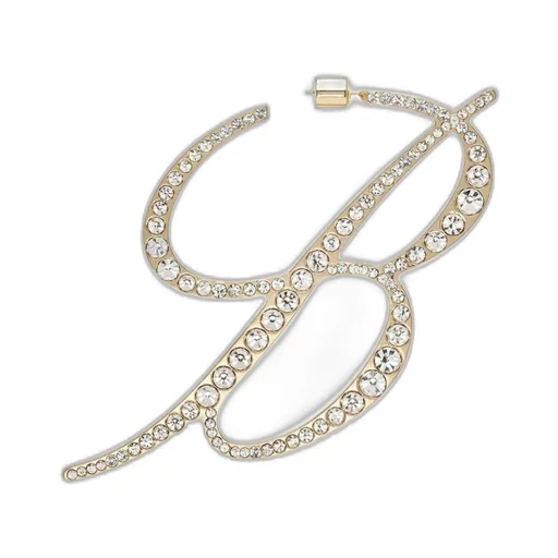 B-Motif Earring With Crystal Embellishment