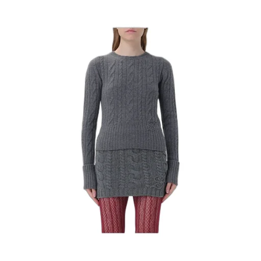 Cable-Stitch Crew-Neck Sweater