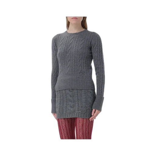 Cable-Stitch Crew-Neck Sweater