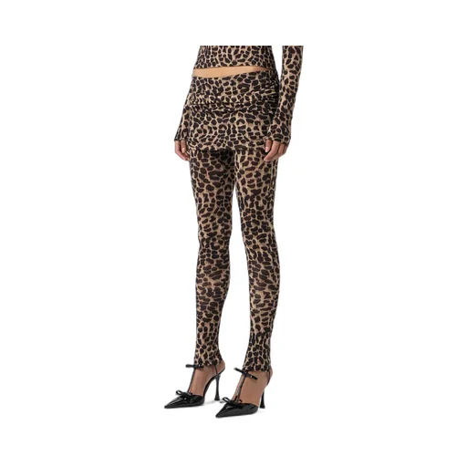 Leopard-Print Wool Leggings