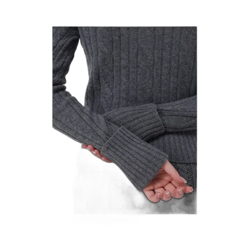 Cable-Stitch Crew-Neck Sweater