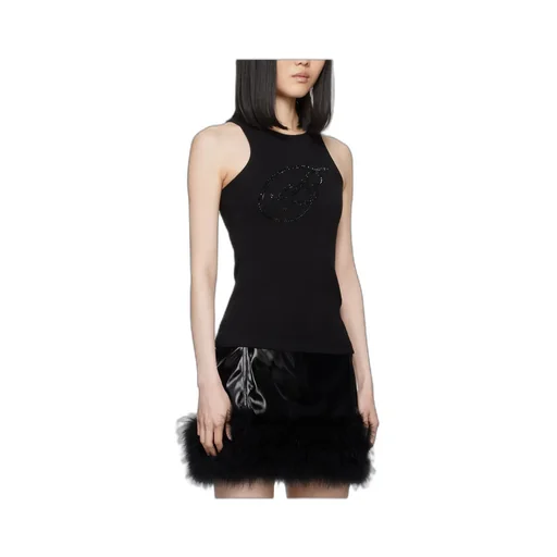 Rhinestone-Logo Tank Top