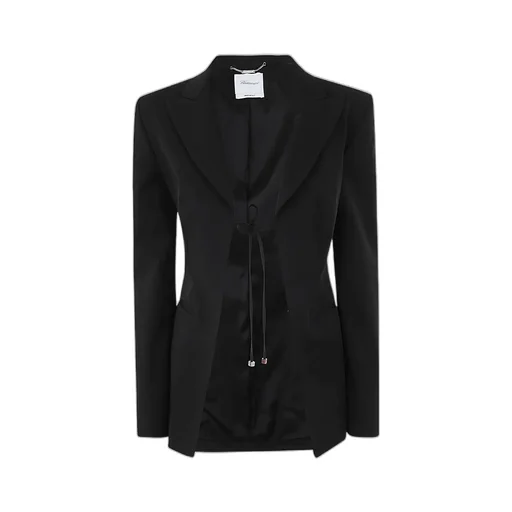 Bow Detailed Single-Breasted Jacket
