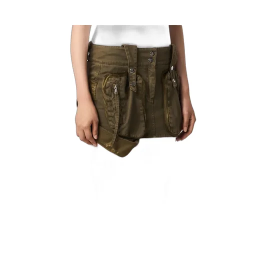 Medium Waist Miniskirt With Pockets