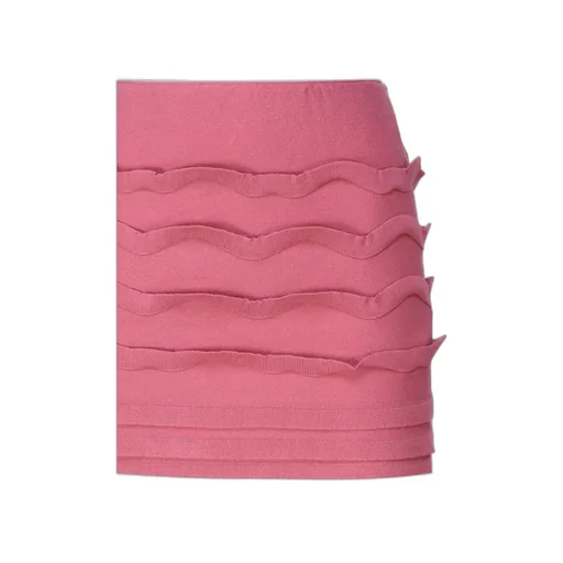 Knitted Ruffled Mini Skirt