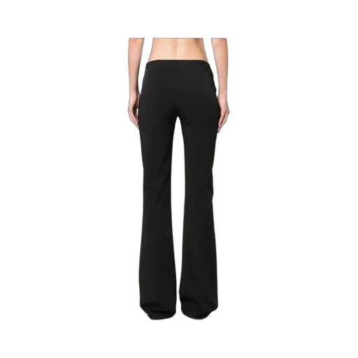 Bow-Detailed Scallop Edge Flared Trousers