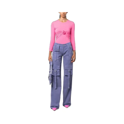 Pleated Long-Sleeved T-Shirt