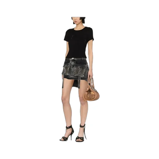 Rhinestoned Ribbed T-Shirt