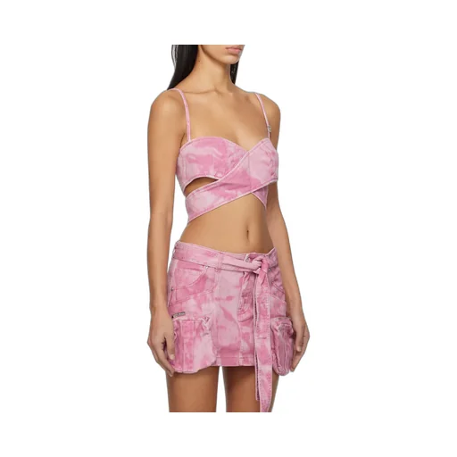 Camouflage Printed Cross Top