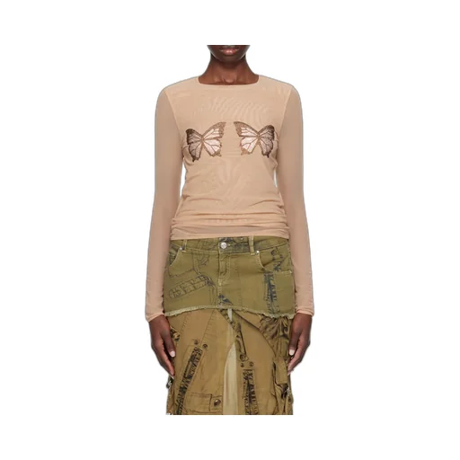 Crystal-Butterfly Tulle T-Shirt